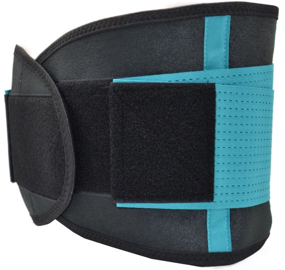 Пояс компресійний MadMax MFA-277 Slimming belt Black/turquoise M | Зображення 6