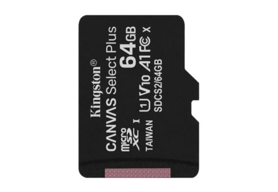 Карта памяти microSDXC (UHS-1) Kingston Canvas Select Plus 64Gb 10 А1 (R-100MB/s) (adapter SD) | Зображення 1