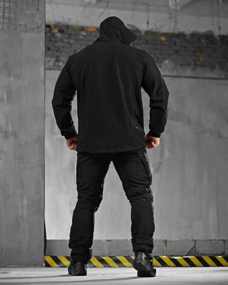 Летний эластичная тактический костюм agony черный НП4880 | Зображення 2