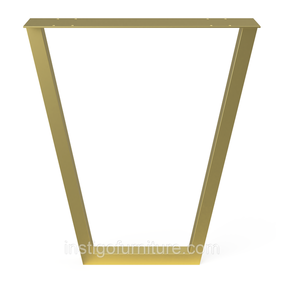 Комплект опор для столу з металу 630×100mm, H=730mm (профільна труба: 40x40mm) Золото | Зображення 1
