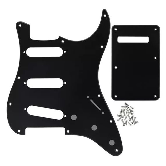 Пікгард SSS і бекплейт чорний для електогітари Fender Stratocaster під Америка