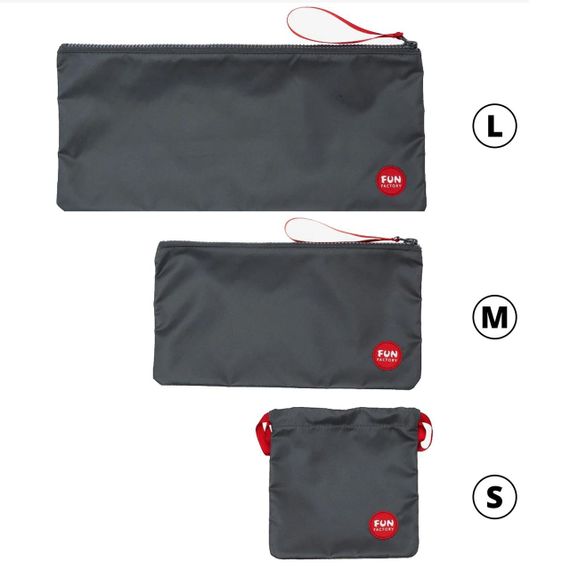 Сумка для секс-іграшок Fun Factory TOYBAG, S, сіра, кисет, 14x14 см Sex Aura | Зображення 2