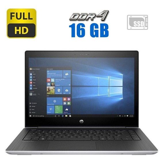 Ультрабук HP ProBook 440 G5 / 14" (1920x1080) IPS / Intel Core i3-8130U (2 (4) ядра по 2.2 - 3.4 GHz) / 16 GB DDR4 / 240 GB SSD / Intel HD Graphics 620 / WebCam б/у