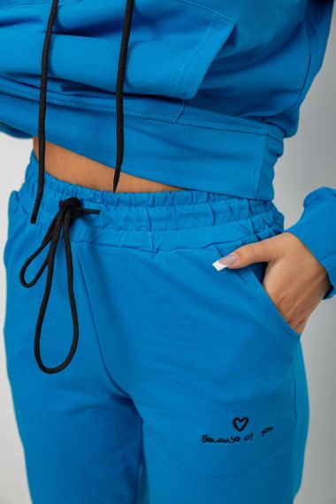 Спортивный костюм женский двухнитка, цвет джинс, 214R1419-002 | Зображення 4