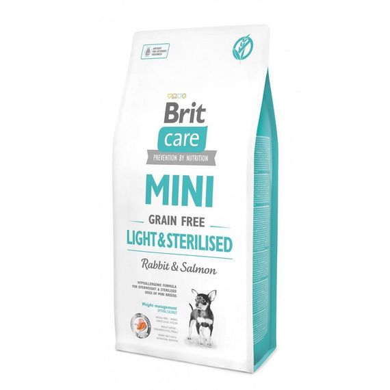 Brit Care GF Mini Light & Sterilised 7 кг сухий корм для стерилізованих собак мініатюрних порід