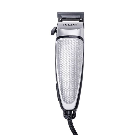 Машинка для стрижки волос Sokany SK-4643 электрическая  универсальная 4 насадки Серебристая | Зображення 2