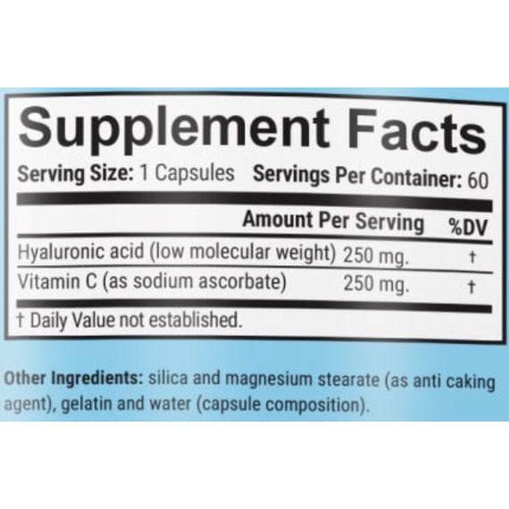 Хондропротектор (для спорта) GARO Nutrition Hyaluronic Acid 250 mg 60 Caps | Зображення 1