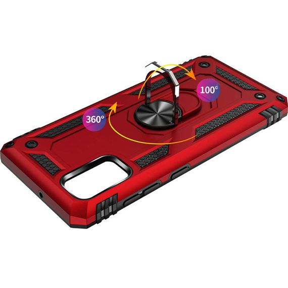 Протиударний чохол Serge Ring for Magnet (Ударостійкий) для Xiaomi Redmi Note 10 / Note 10s Red | Зображення 1