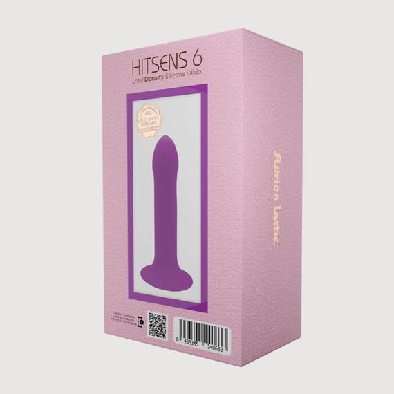 Фалоімітатор термореактивний Adrien Lastic Hitsens 6 на присосці, фіолетовий Sex Aura | Зображення 4