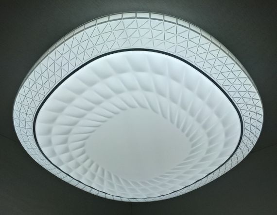 Сучасний круглий світильник стельовий LED для кімнати кухні ванної з пультом 25085 Білий 9х51х49 см. | Зображення 3