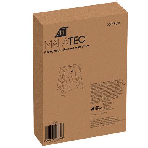 Стілець розкладний із ручкою до 100 кг. Malatec 18595 табурет-листниця Чорний | Зображення 9