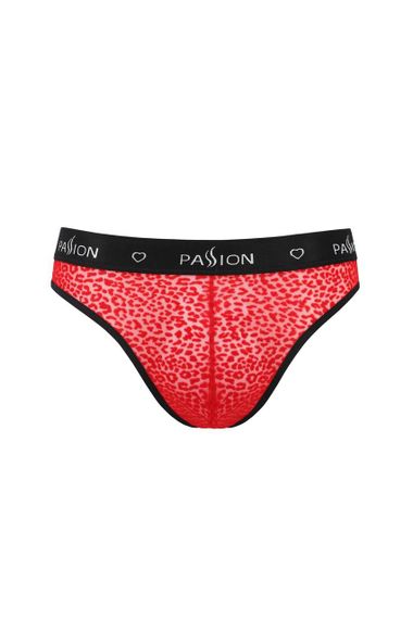 Чоловічі напівпрозорі труси Passion 031 SLIP MIKE XXL/XXXL Red, під леопард Sex Aura | Зображення 2
