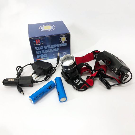 Фонарь аккумуляторный для рыбалки BL-T09B-P90, Сверхмощный налобный фонарь, IM-369 Водонепроницаемый фонарь | Зображення 2