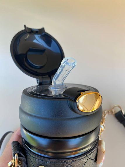 Термос непроливайка поїльник з трубочкою 480мл Чорний +щіточка в подарунок | Зображення 6