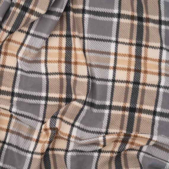 Плед Ardesto Fleece 130x160см, клітинка, сірий (ART0721PB) | Зображення 1