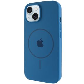 Чехол Silicone Case Full Protective (AA) with MagSafe для Apple iPhone 15 Plus (6.7") Синий / Denim Blue