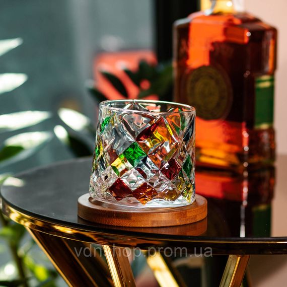 Склянка дзиґа для віскі 300 мл з бамбуковою підставкою HP1604 | Зображення 3