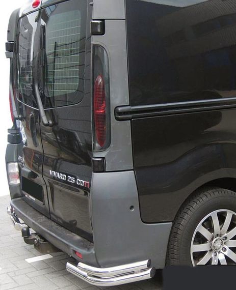 Задние уголки AK003-Двойной (нерж) для Opel Vivaro 2001-2015 гг