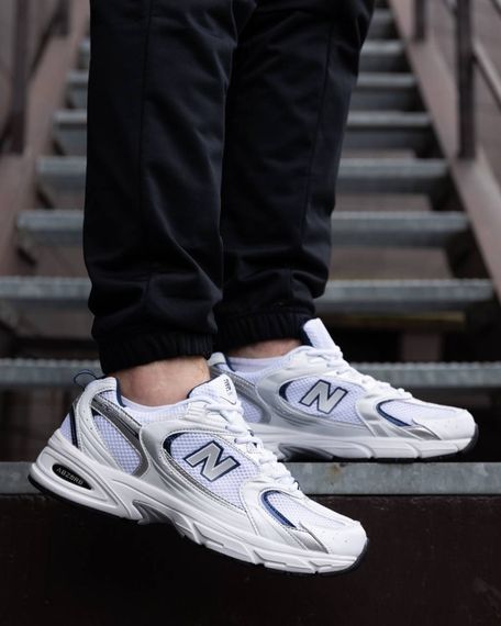 Кросівки літо вставки сітка New Balance 530 колір: білий /синій | Зображення 4
