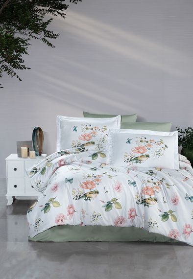 Постільна білизна First Choice Cotton Satin 160х220 сімейний Alice Green