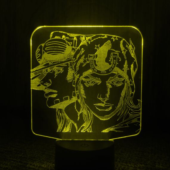 Акриловый светильник-ночник ДжоДжо желтый tty-n001538