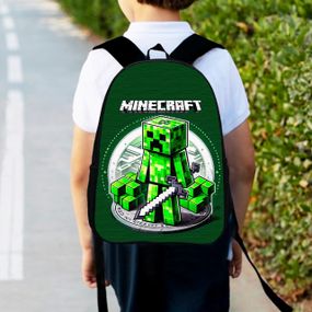 Рюкзак детский майнкрафт Крипер "Minecraft" 34х27см,городской ранец для мальчика (00528)