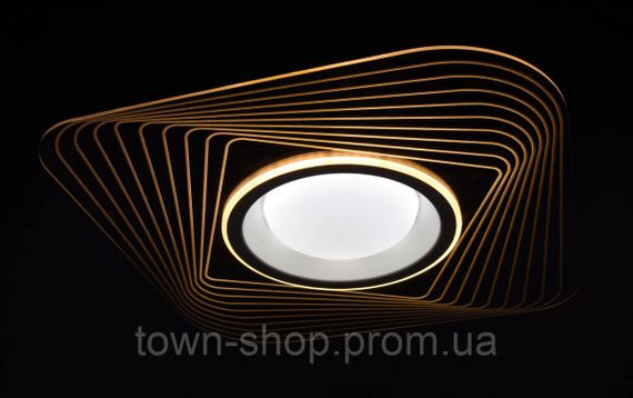 Люстра потолочная LED с пультом 1710/500 Черный 7х49х49 см. | Зображення 1