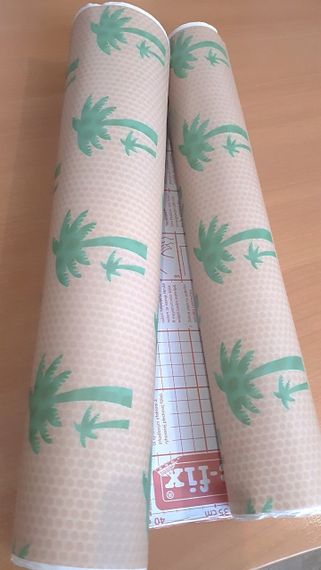 Пленка самоклеющаяся декоративная 0,45х1,5 м 3D эффект объемные пальмы | Зображення 2