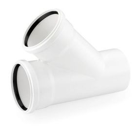 Тройник канализационный Rehau Raupiano Plus, 110-90-45° (100257001)