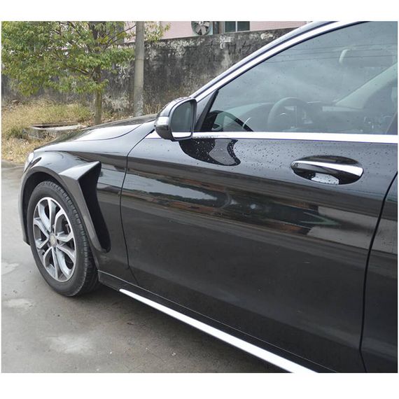 Накладки на передні крила (для SD AMG-Line 2015-2019, Карбон) для Mercedes C-сlass W205 рр | Зображення 1