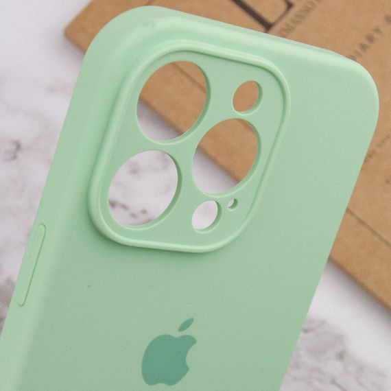 Чохол Silicone Case Full Camera Protective (AA) для Apple iPhone 15 Pro (6.1") Зелений / Pistachio | Зображення 5