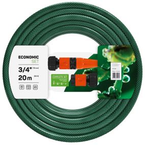 Набір для поливу Cellfast ECONOMIC 3/4” 20 м + комплект з'єднувачів 10-102