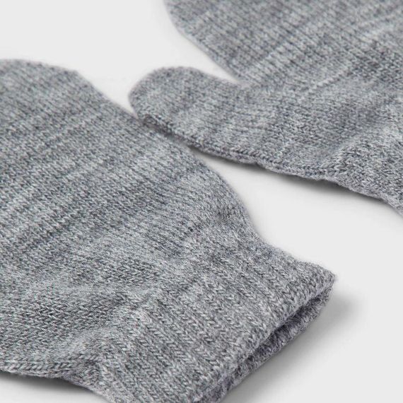 Дитячі демісезонні в'язані рукавиці для хлопчиків і дівчаток Name It One size 2-6р Сірий меланж (25091737) | Зображення 2