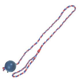 Flamingo Ball With Rope фламинго игрушка для собак, мяч из литой резины на веревке 6,3 см