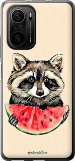 Чохол на Xiaomi Poco F3 Єнотик з кавуном "4605u-2280-2448"