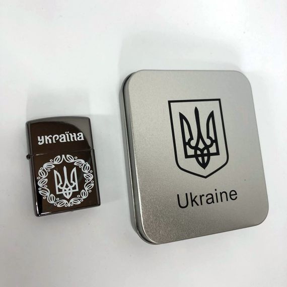 Дугова електроімпульсна запальничка USB Україна металева коробка HL-447. Колір: чорний | Зображення 8