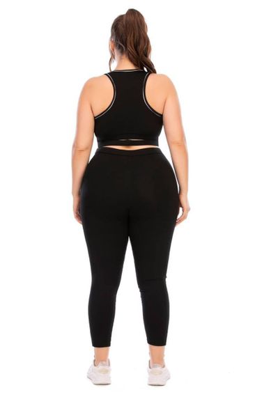 Фітнес костюм plus size з вставками з сітки | Зображення 1