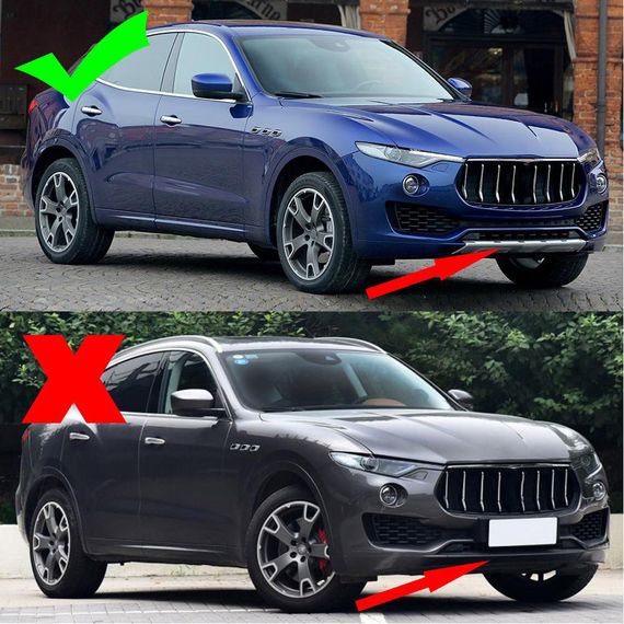Накладка на передний бампер Lip V1 (для Base/S, карбон) для Maserati Levante 2016- гг | Зображення 6