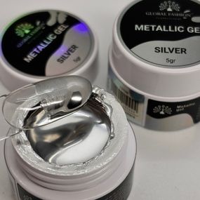 Метализированная гель-краска жидкий металл Global Fashion 5мл