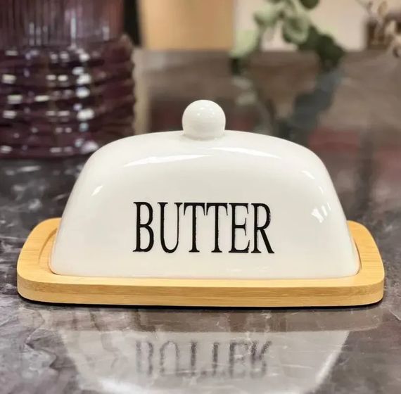 Маслянка OLens Butter 102-1260 18х12х9 см біла