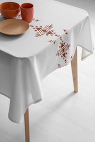 Скатертина Lotus Home 80695 Туреччина 140*140 см  Бавовна Білий