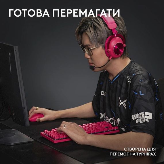 Клавіатура комп'ютерна бездротова Logitech G Pro X TKL Lightspeed Tactile Magenta L920-012159 | Зображення 4