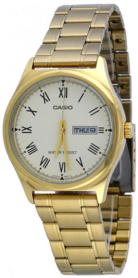 Женские часы кварцевые наручные золотые японские оригинальные Casio LTP-V006G-9BUDF (модуль №5237)