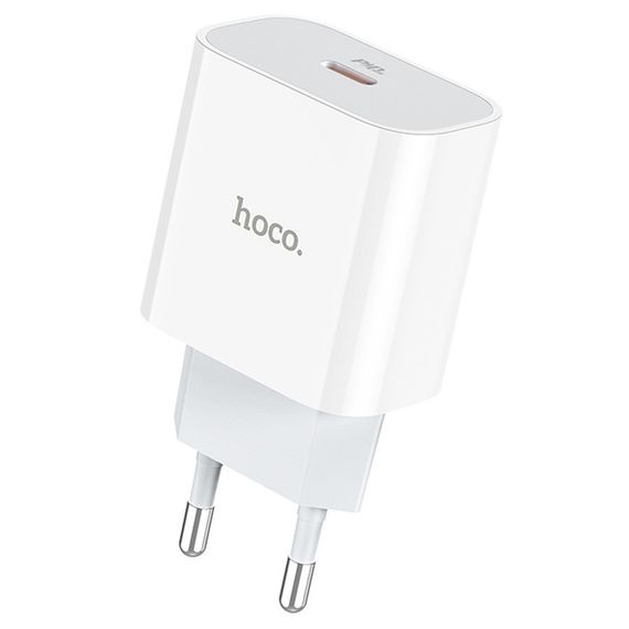 СЗУ 110-240V HOCO C76APlus, USB-C, PD20W, PPS, QC3.0, White