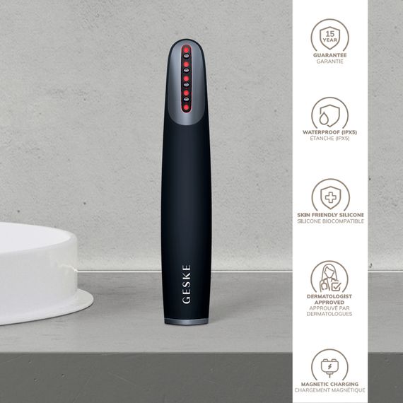 Пристрій для зміцнення і тонізації шкіри обличчя GESKE Skin Firming Wand 7в1 starlight, Чорний | Зображення 2