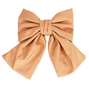 Детская зацепка-бант 0901-191-12 эко-кожа, карамельный