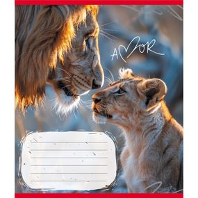 Тетрадь ученическая "Животные" 012-500394K-5 в клетку, 12 листов (959050)