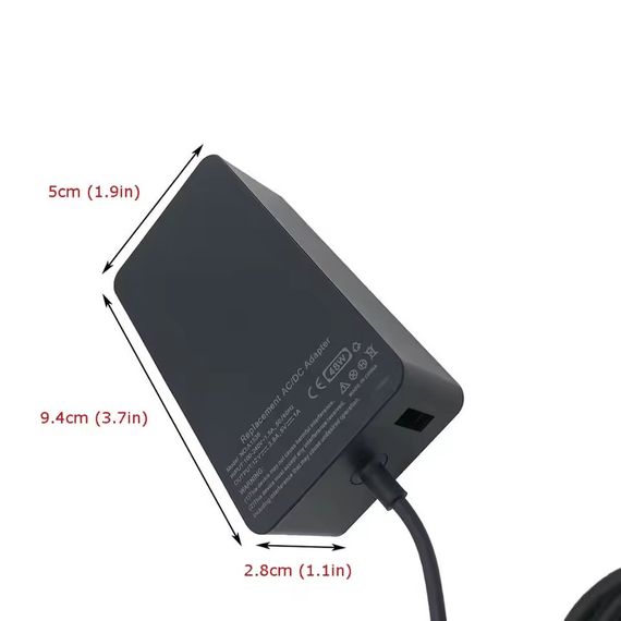Блок живлення 12V 3.6A 48W для Microsoft Surface Pro 1 2, RT, Windows 8, зарядний адаптер 1601, 1536, швидка зарядка | Зображення 8