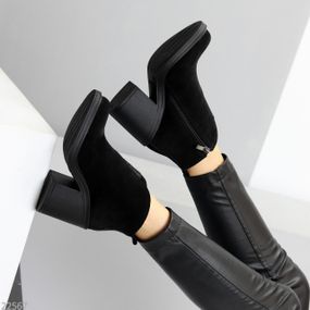 Дизайнерские черные замшевые ботильоны — универсальная элегантность 37