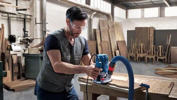 Bosch Фрезер GOF 130, 1300Вт, 11000-28000 об/хв, цанга 6 та 8мм, 3.5кг (0.601.6B7.000) | Зображення 3